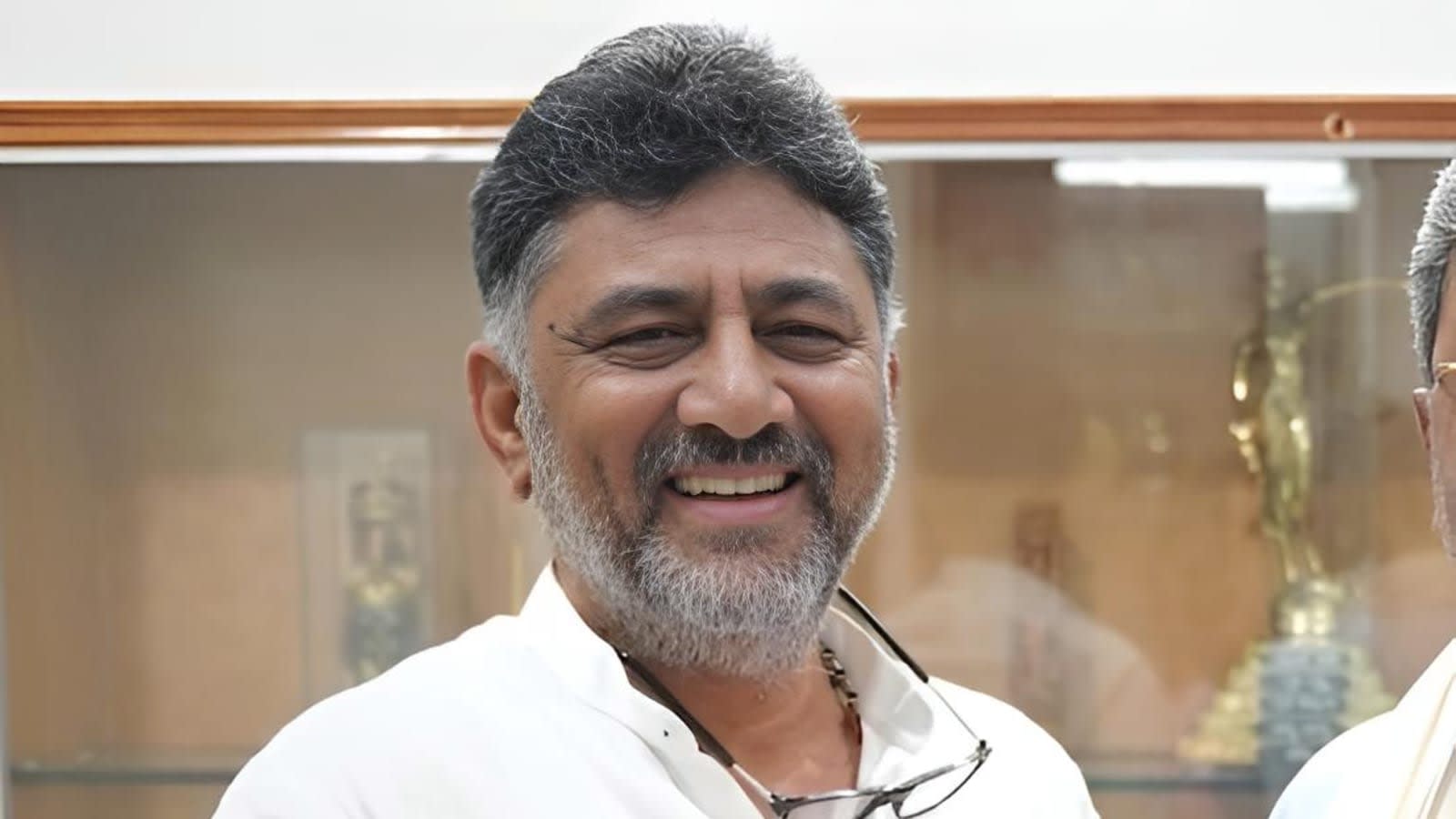 D K Shivakumar, Karnataka Chief Minister, at a public event.