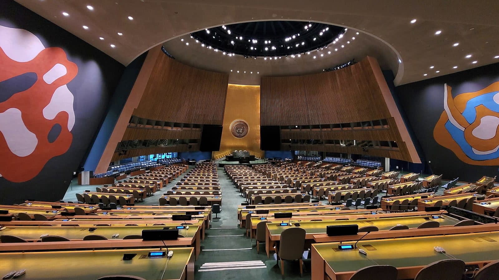 The UN General Assembly hall in New York (file image).