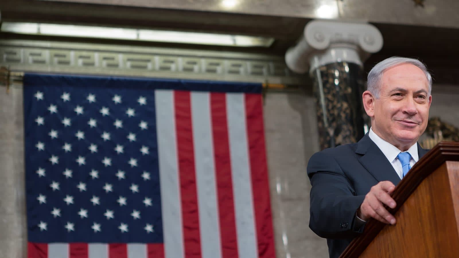 Benjamin Netanyahu speaking at the US Congress; file image.
