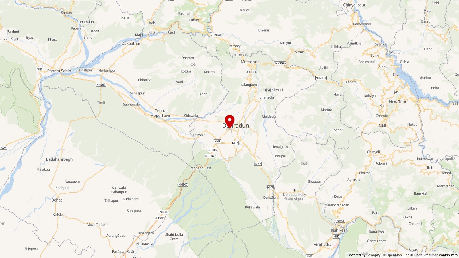 Map: Dehradun
