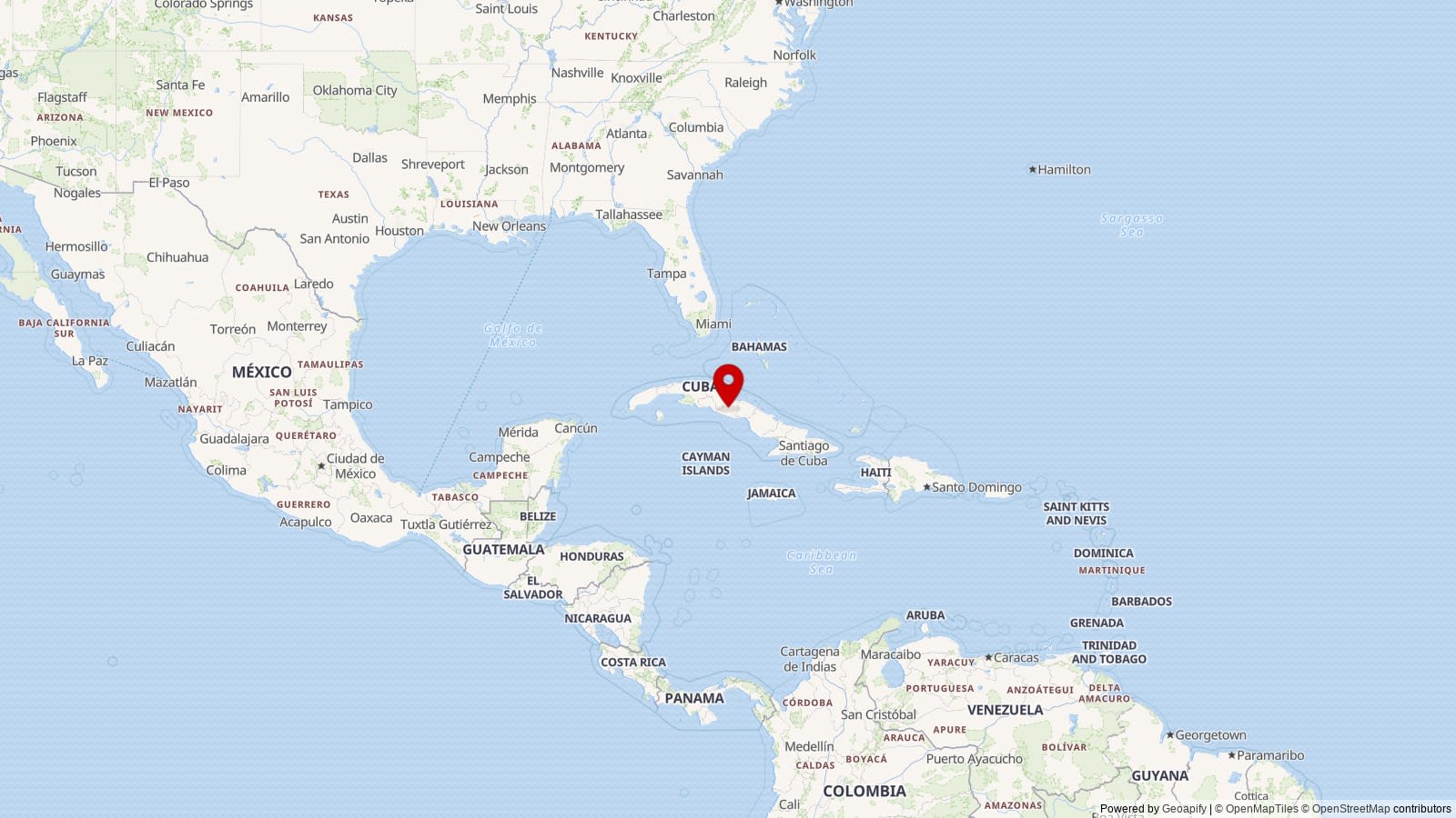 Map: Cuba
