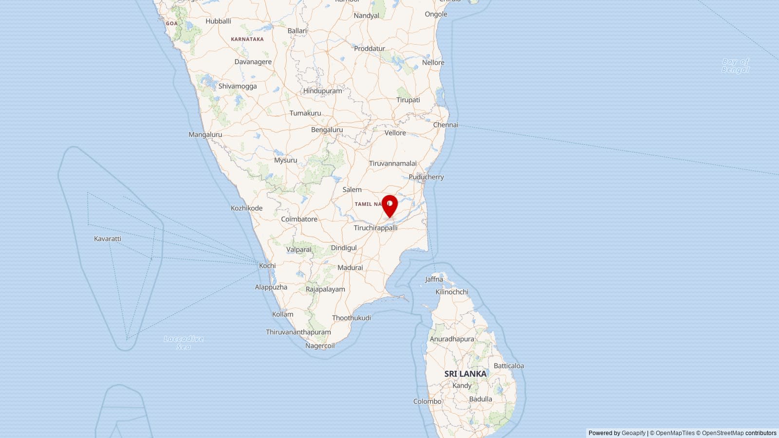Map: Tamil Nadu