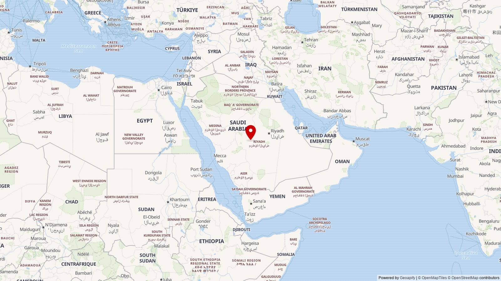 Map: Saudi Arabia