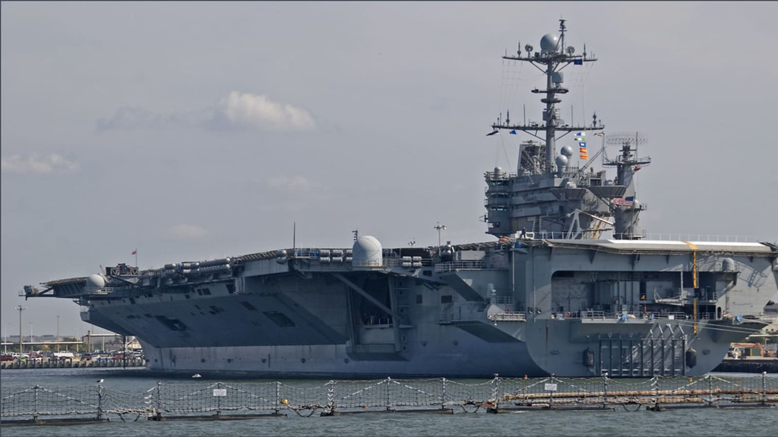 USS Harry S. Truman aircraft carrier in Hampton Roads