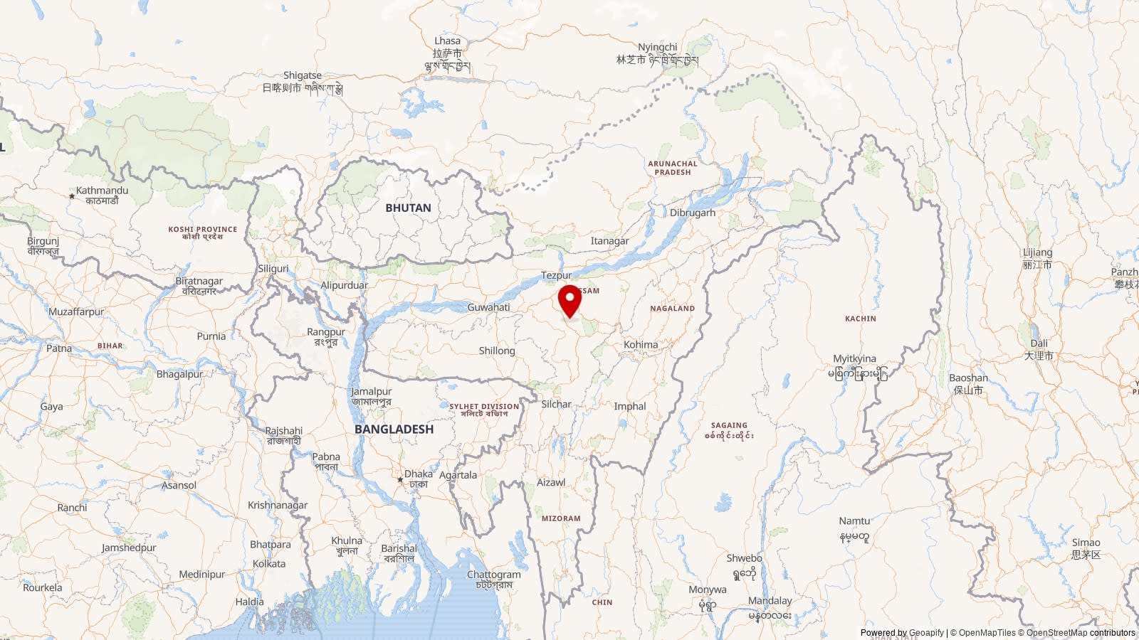 Map: Assam
