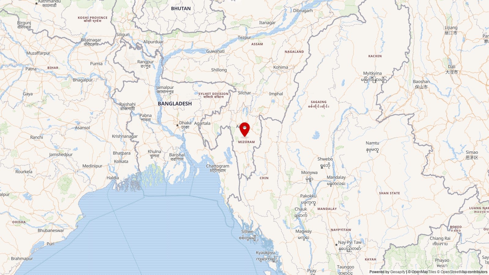 Map: Mizoram