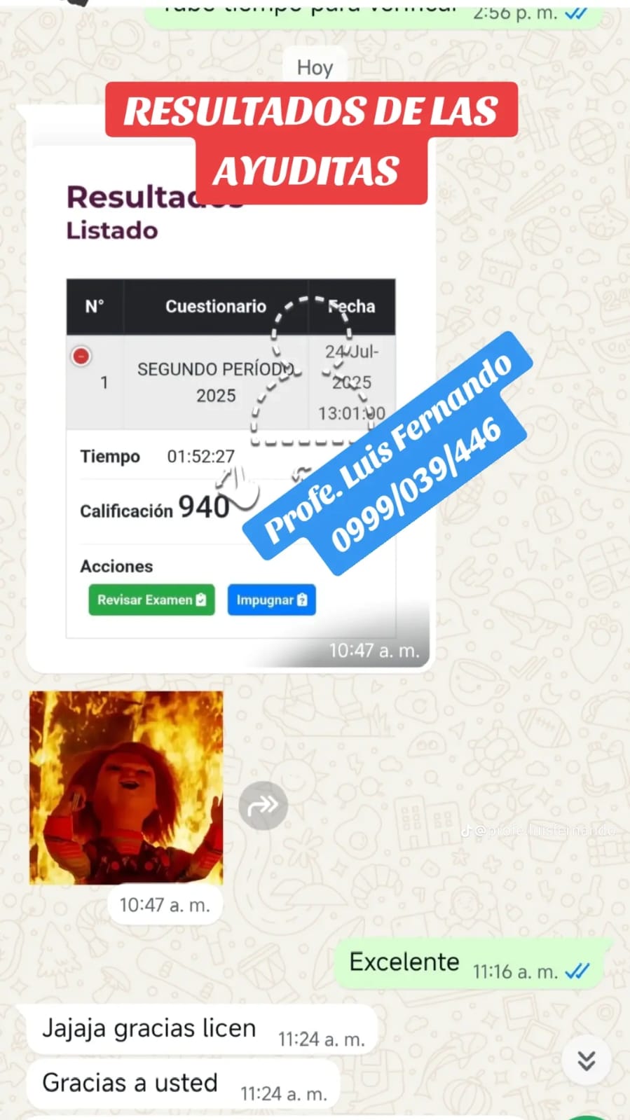 Testimonio estudiante - UEA 980/1000 puntos