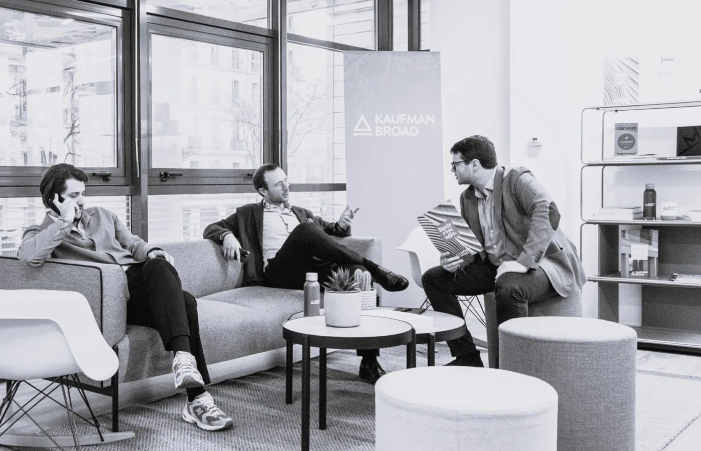 Colorateurs Kaufman & Broad en noir & blanc