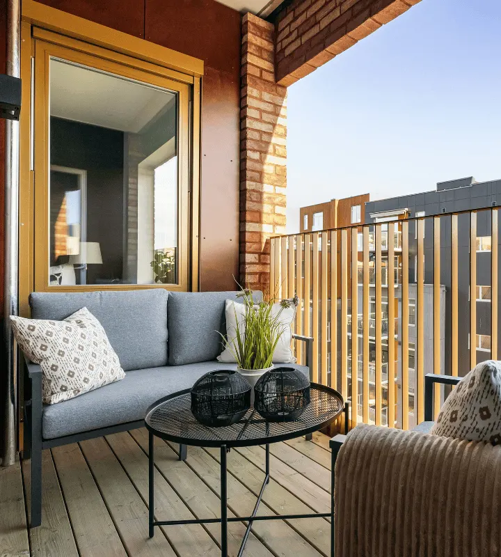 Petit balcon aménagé