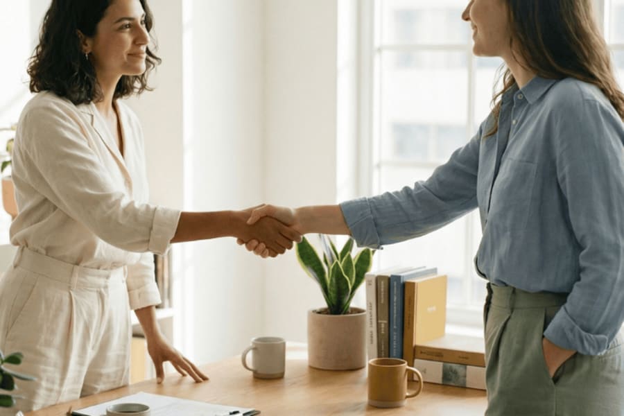 Rendez-vous avec un conseiller en immobilier neuf pour l'achat d'un bien.