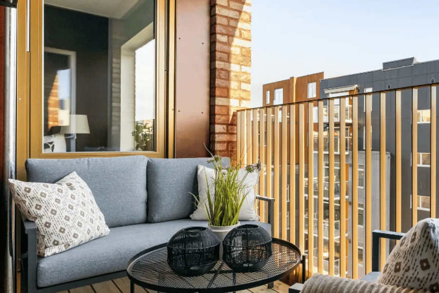 Petit balcon aménagé