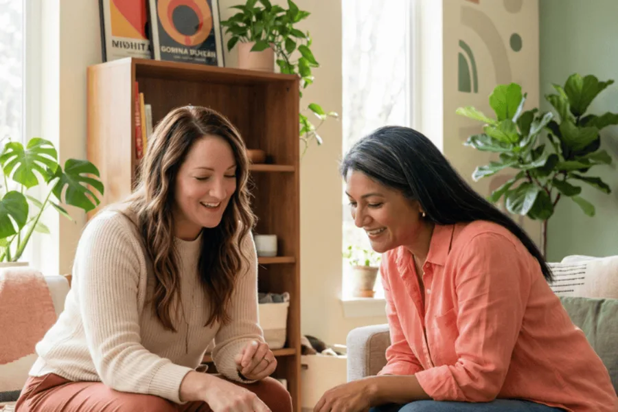 Rendez-vous entre le client et son conseiller en immobilier neuf.