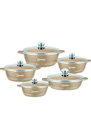 Dessini 10pcs non stick cookware set, Beige