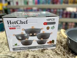 hot chef 10pcs kitchen cookware set