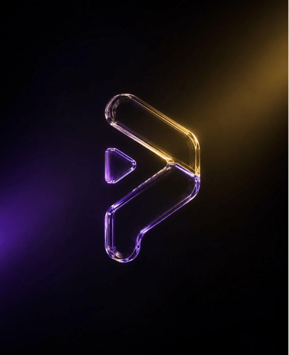 Placementstream logo in a translucent glass 3D treatment