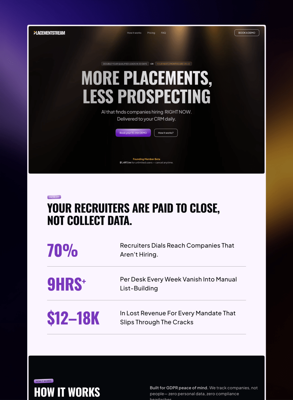 Placementstream full website design