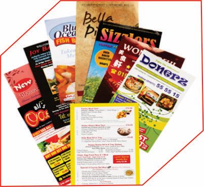 Flyers, Leaflets & Menu Cards