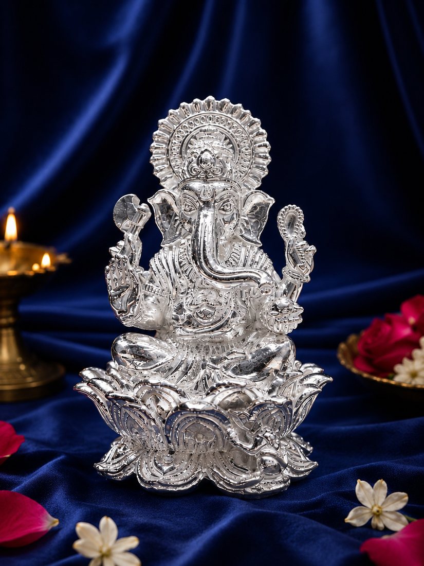 Silver Ganesh Casting (Kamal)