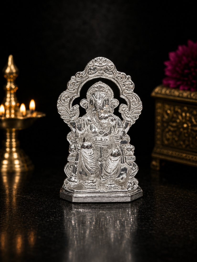 Silver Ganesh Casting (Lalbagh)
