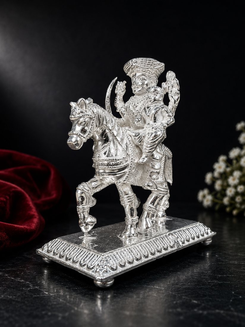Silver Khandoba Casting