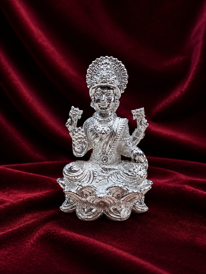 Silver Lakshmi Casting (Kamal)