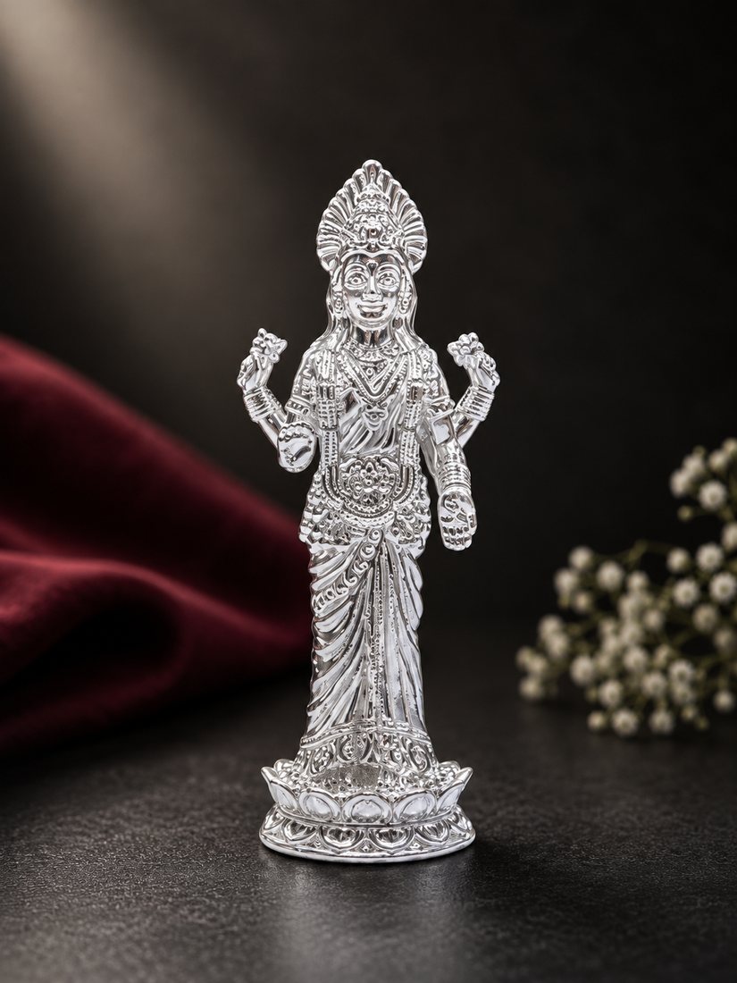 Silver Lakshmi Casting (Ubhi)