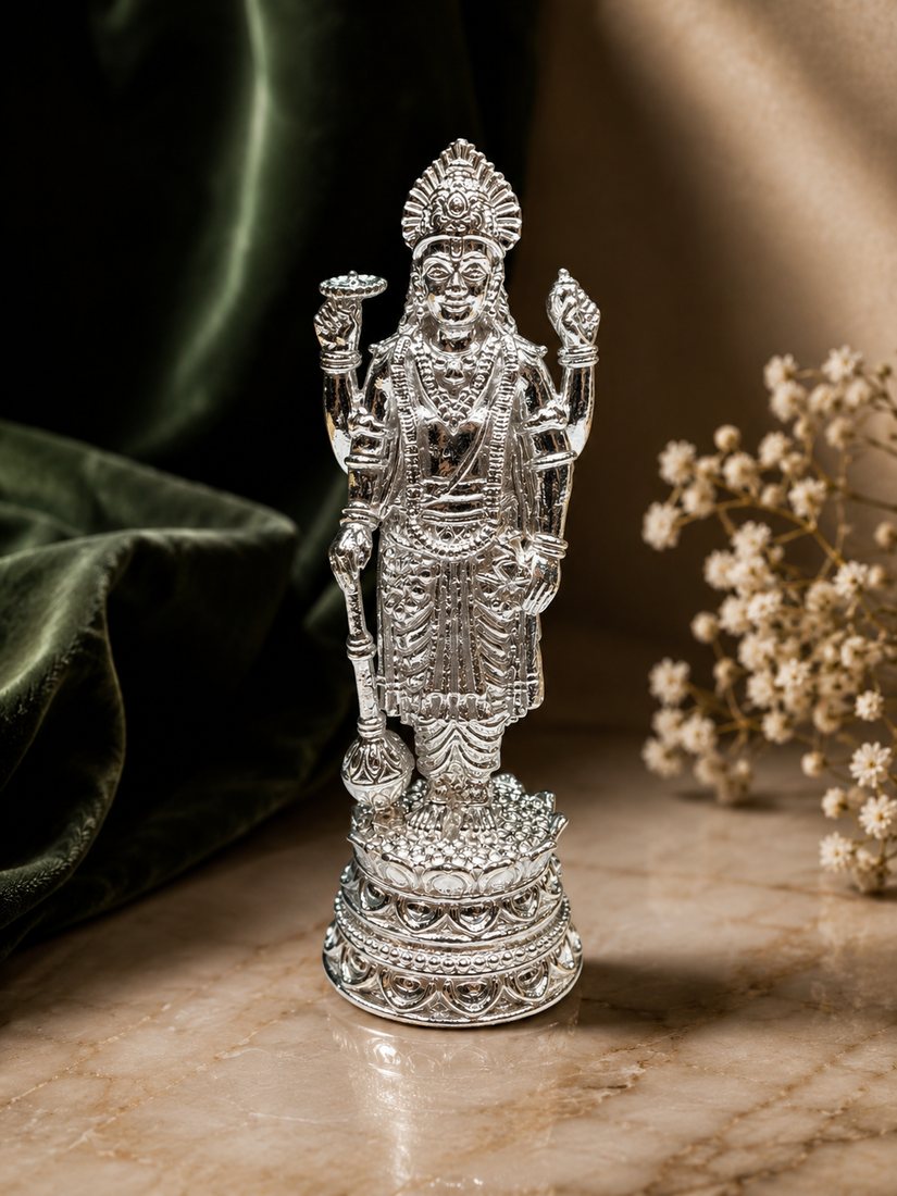 Silver Vishnu Casting