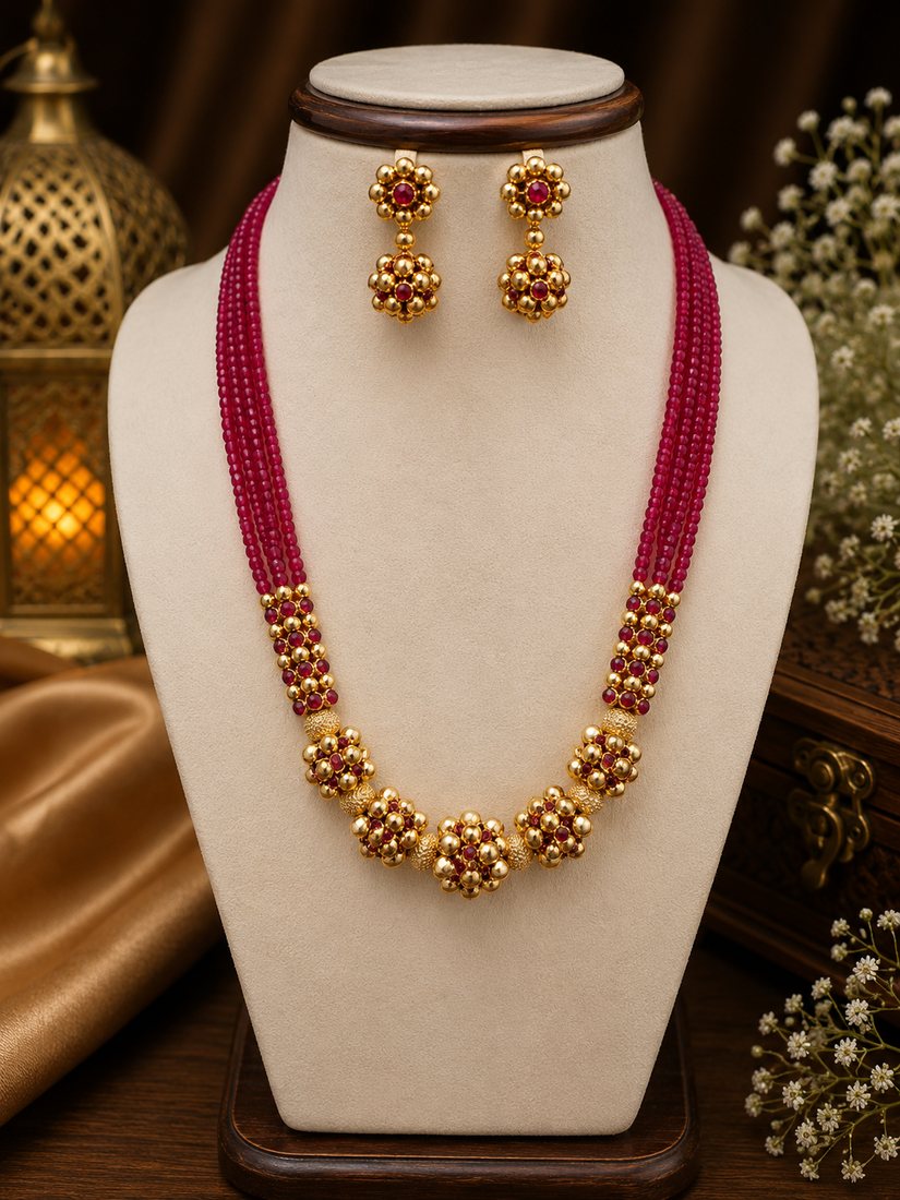 Gold Crystal Mala · Design 1