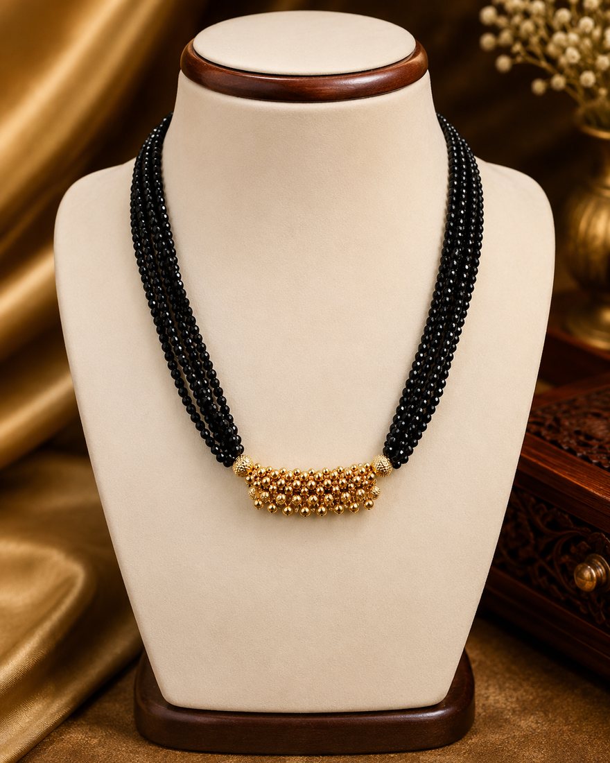 Gold Crystal Mala · Design 4