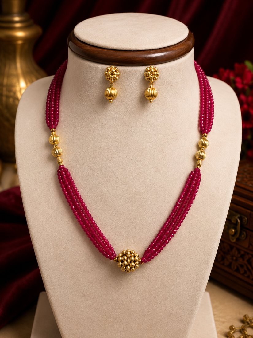 Gold Crystal Mala · Design 2