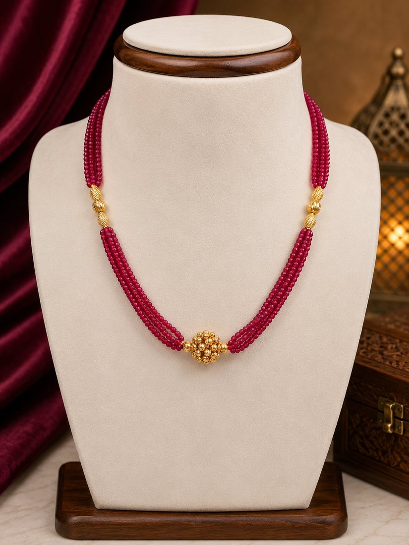 Gold Crystal Mala · Design 7