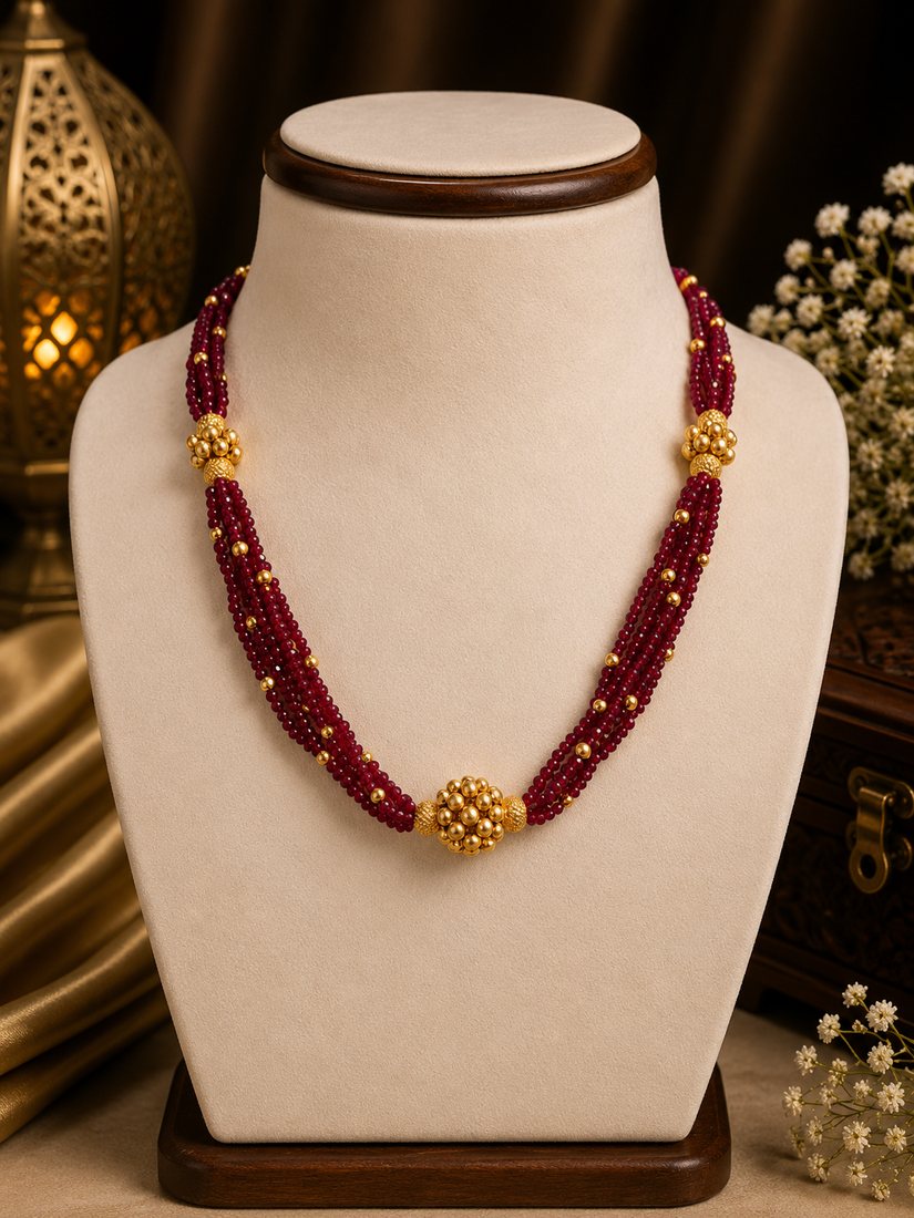 Gold Crystal Mala · Design 6