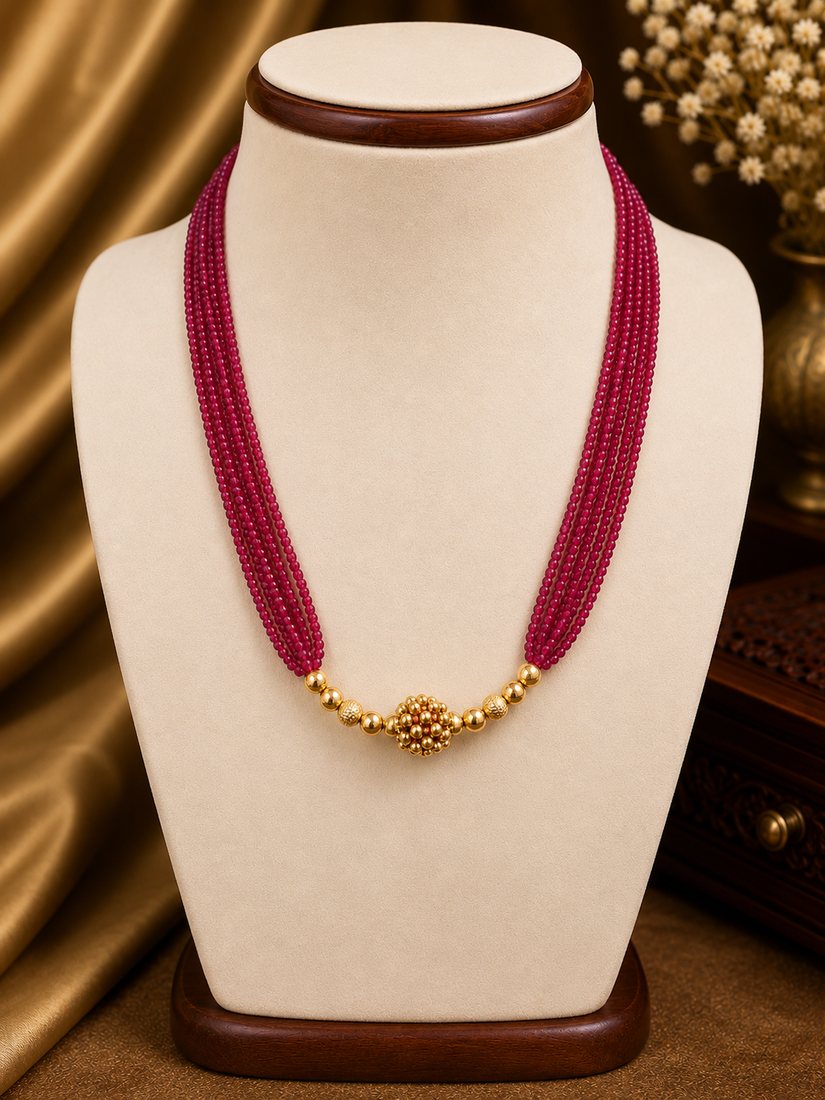 Gold Crystal Mala · Design 8