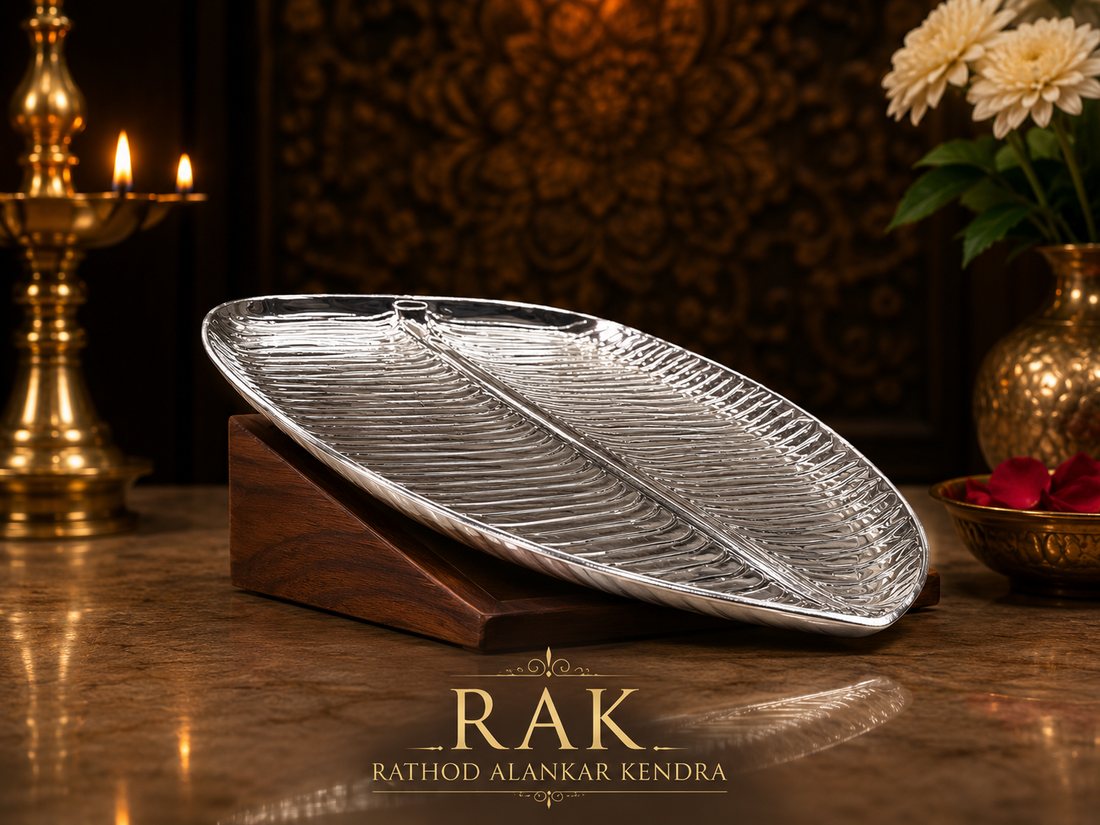 Silver Plate Banana Leaf