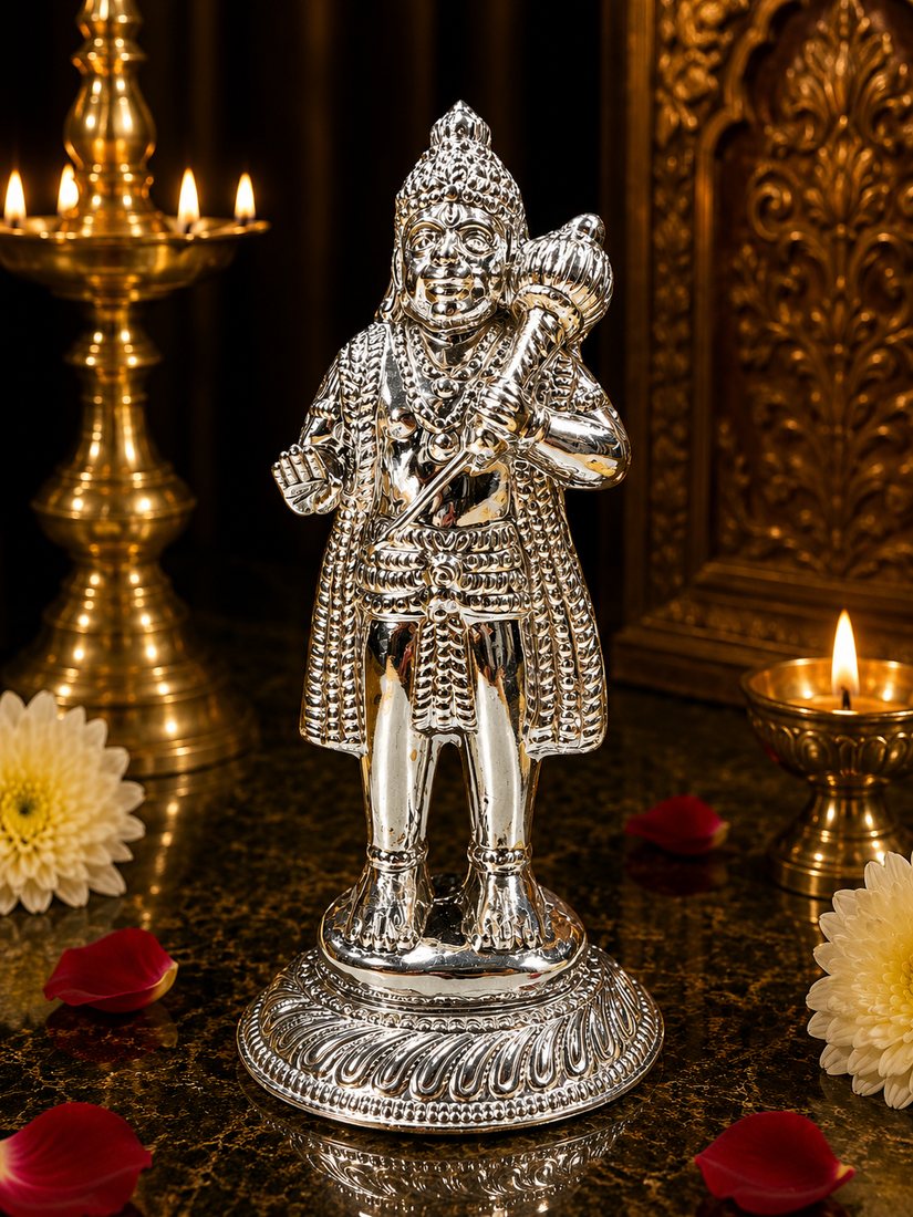 Silver Hanuman Ashirwad Murti