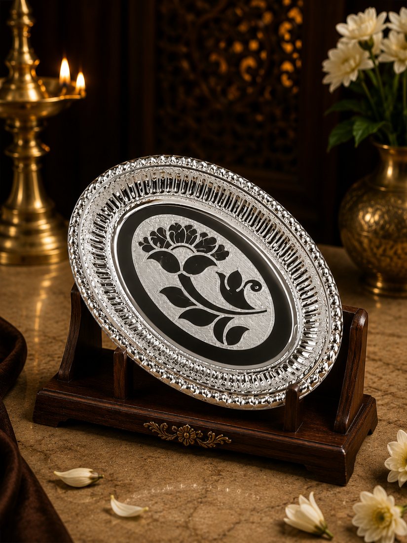 Silver Plate Oval Mini