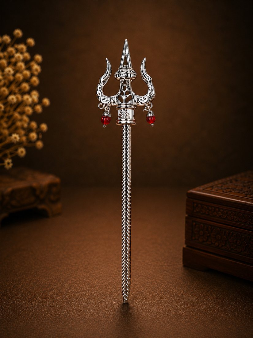 Silver Trishul (Khada)