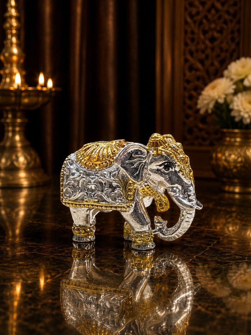 Silver Colour Hathi Casting (Down)