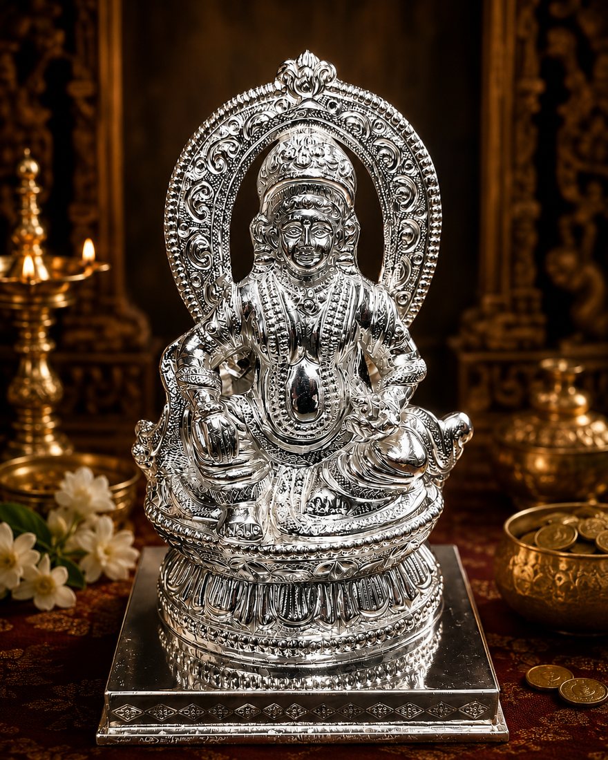 Handcrafted Silver Kuber Murti