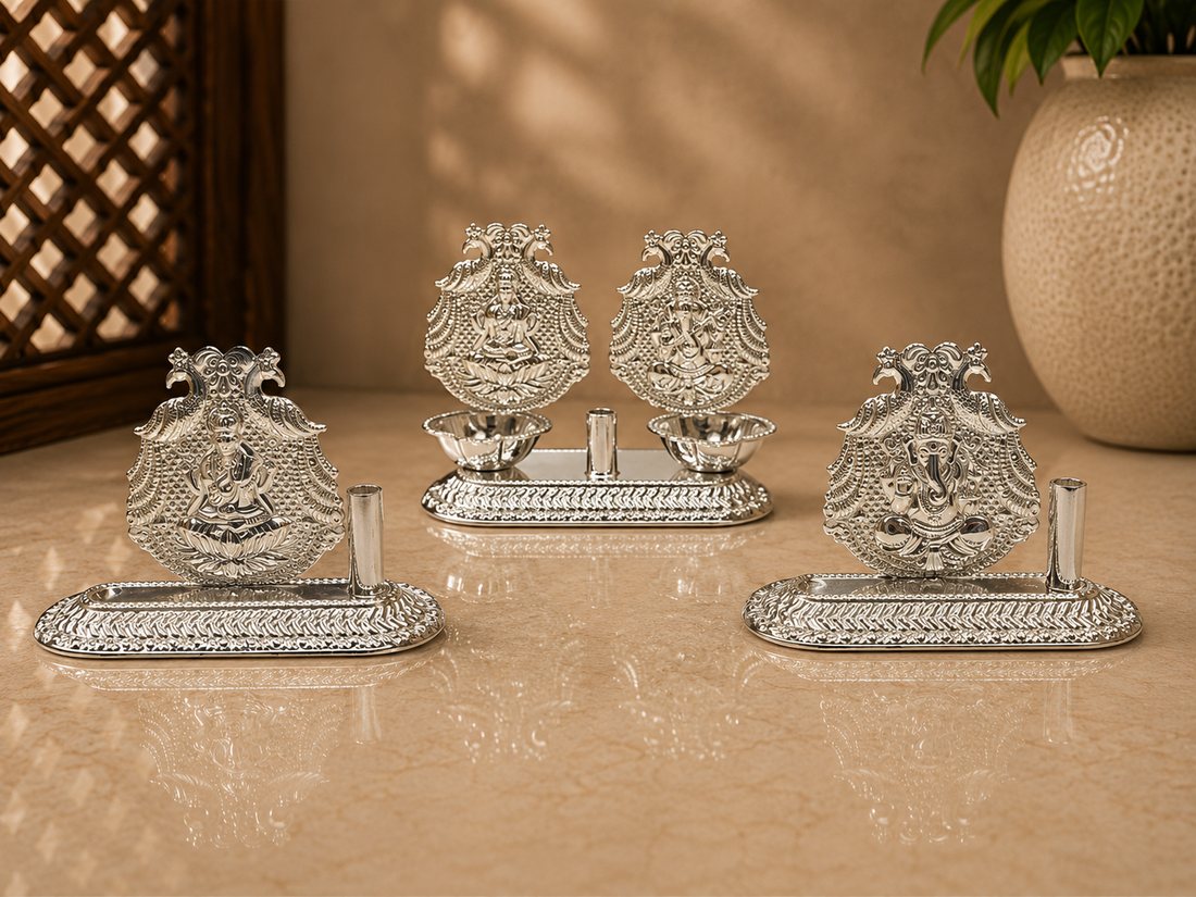 Silver Agarbatti Stand