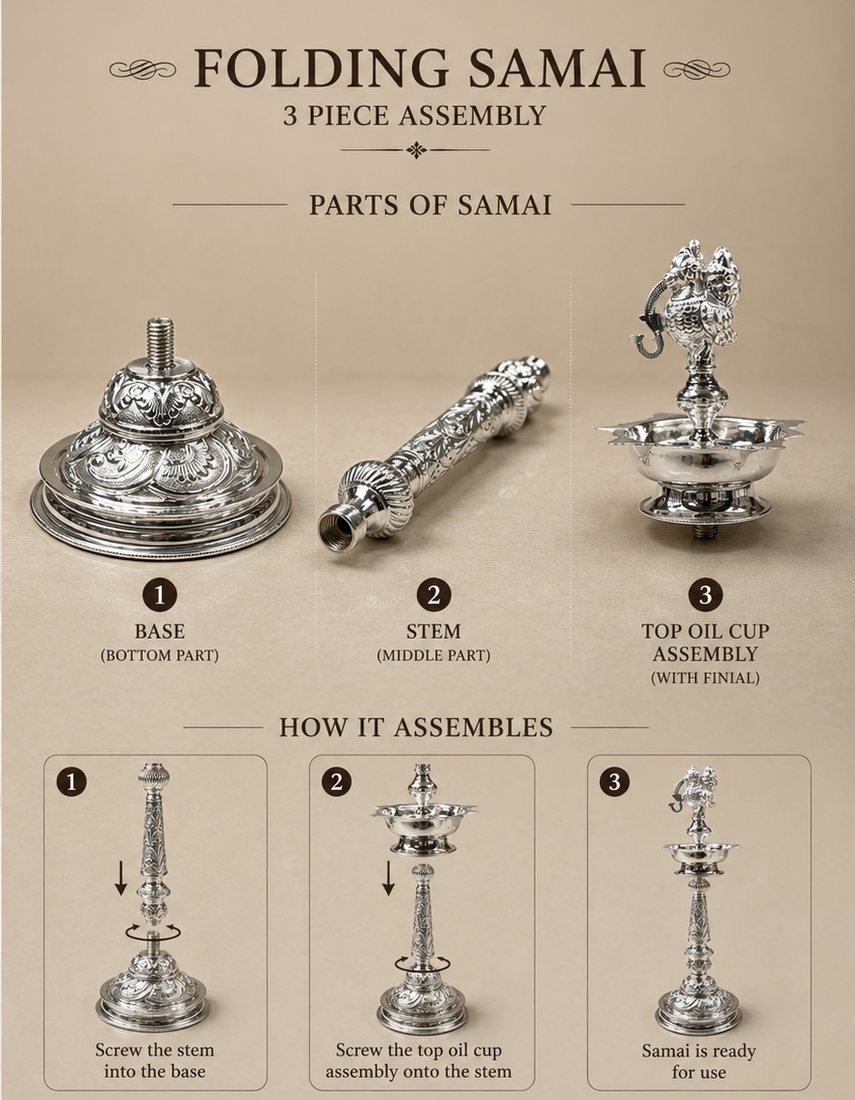 Silver Samai Nakshi Folding