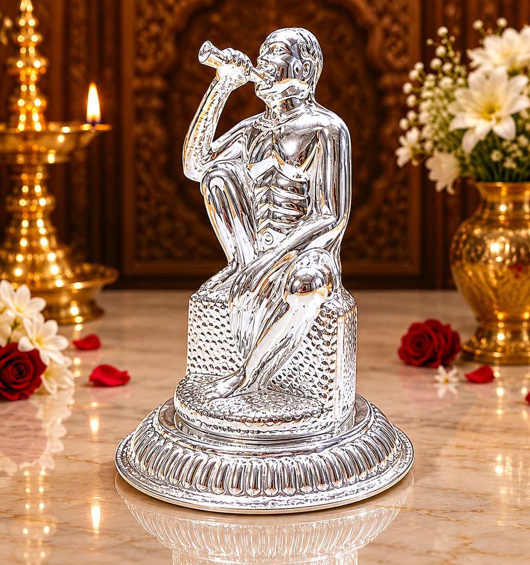 Silver Gajanan Maharaj Murti