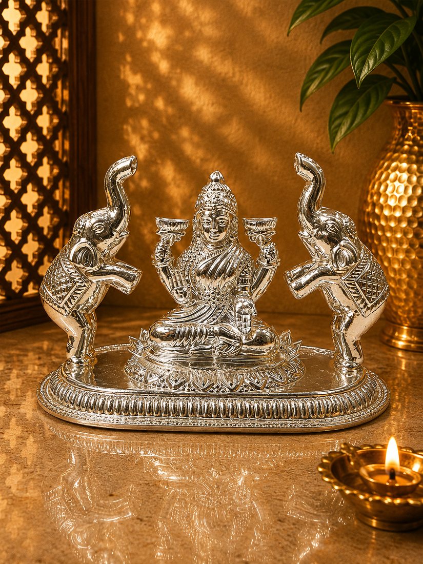 Silver Gajlaxmi Murti