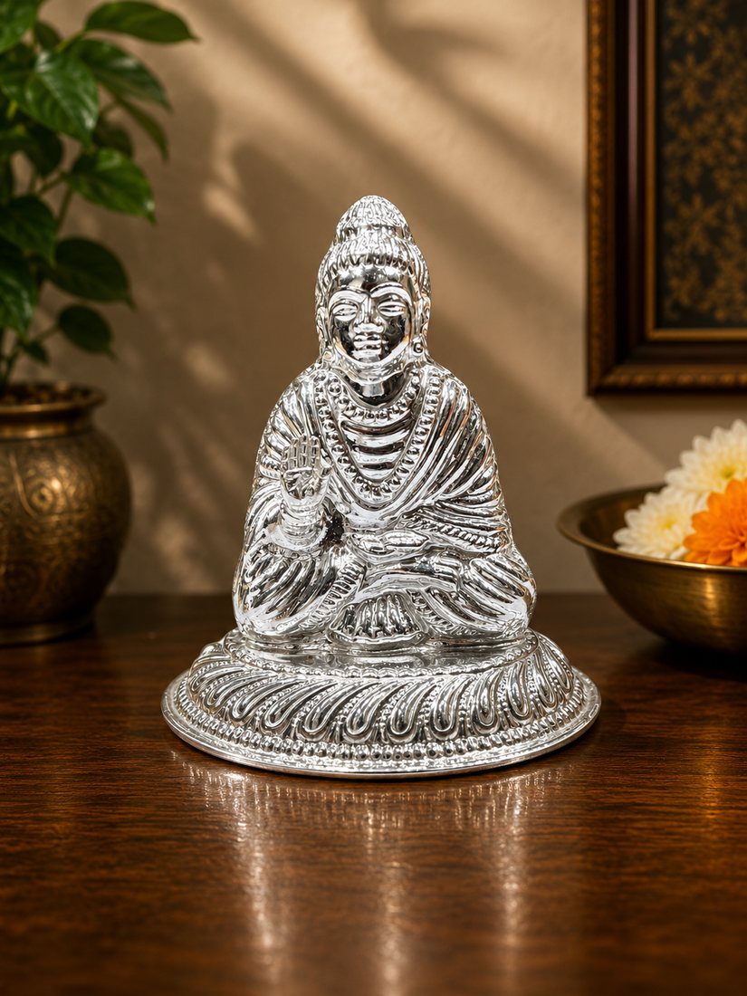 Silver Gautam Budh Murti