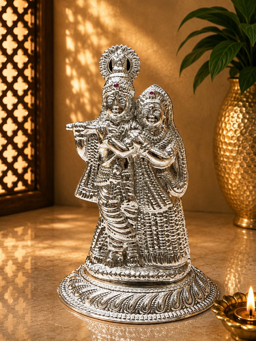 Silver Iskon Murti (Romantic)