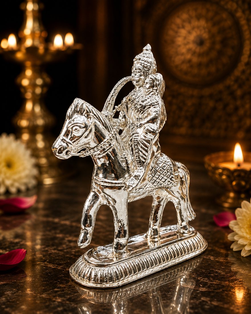 Silver Khandoba Murti
