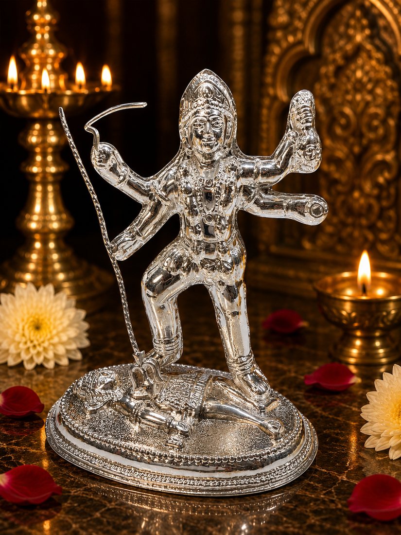 Silver Mahakali Murti
