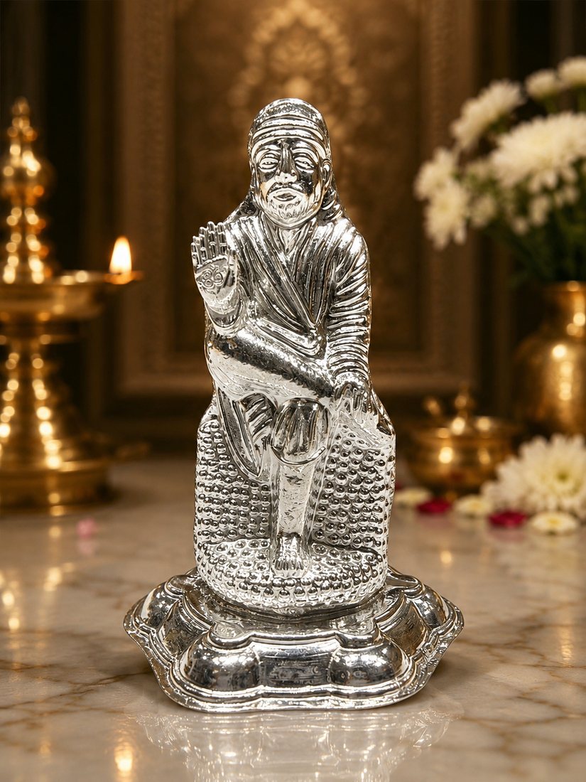 Silver Saibaba Murti