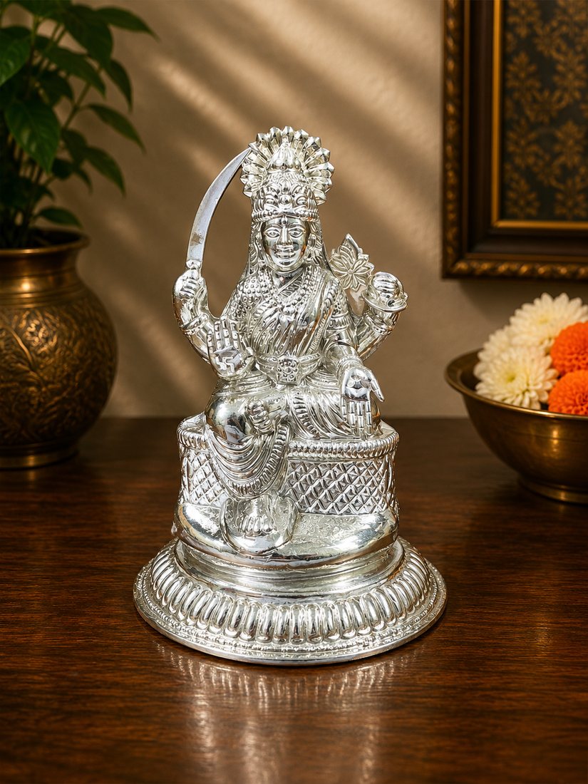 Silver Santoshi Mata Murti