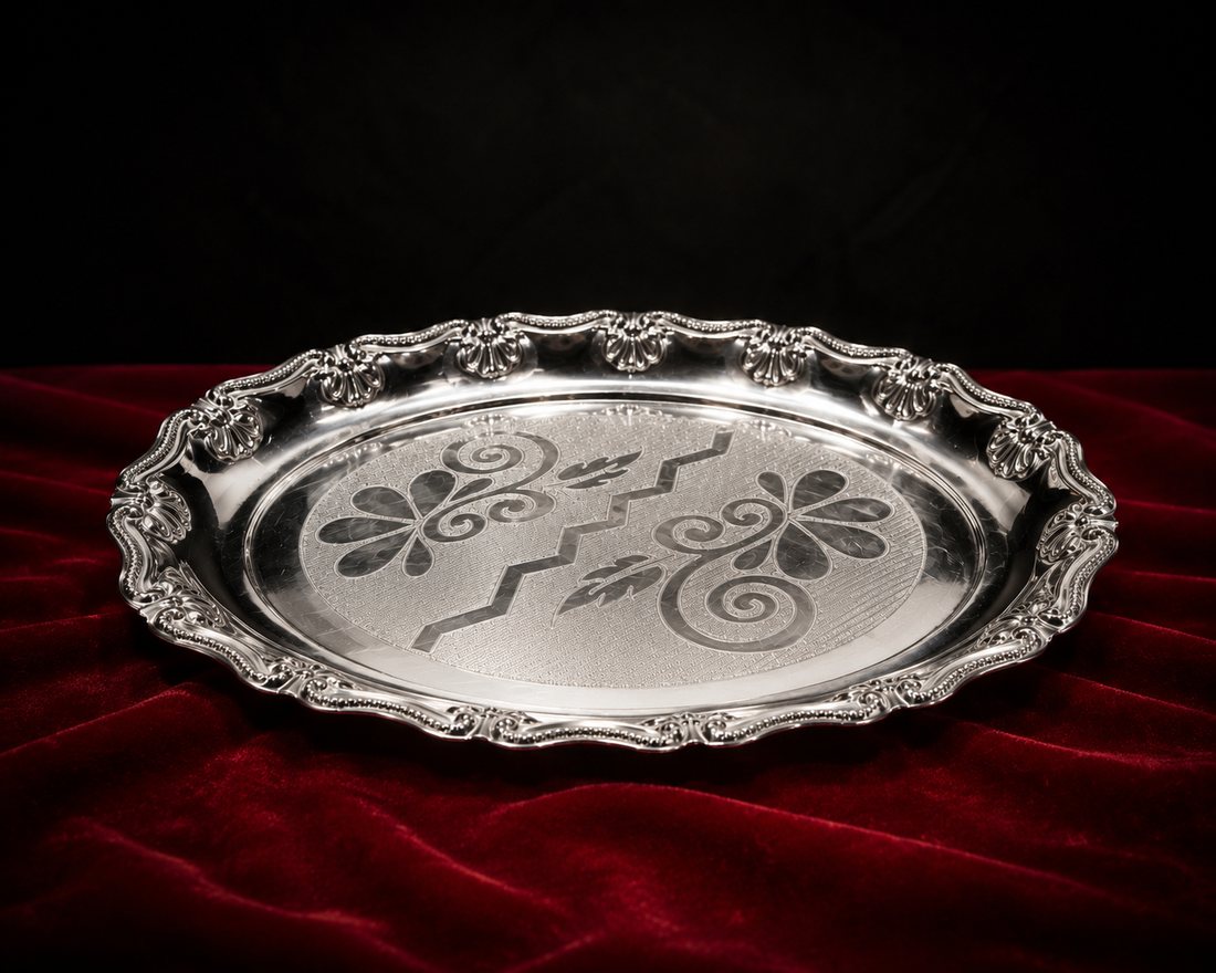 Silver Plate Madrasi (Oval)
